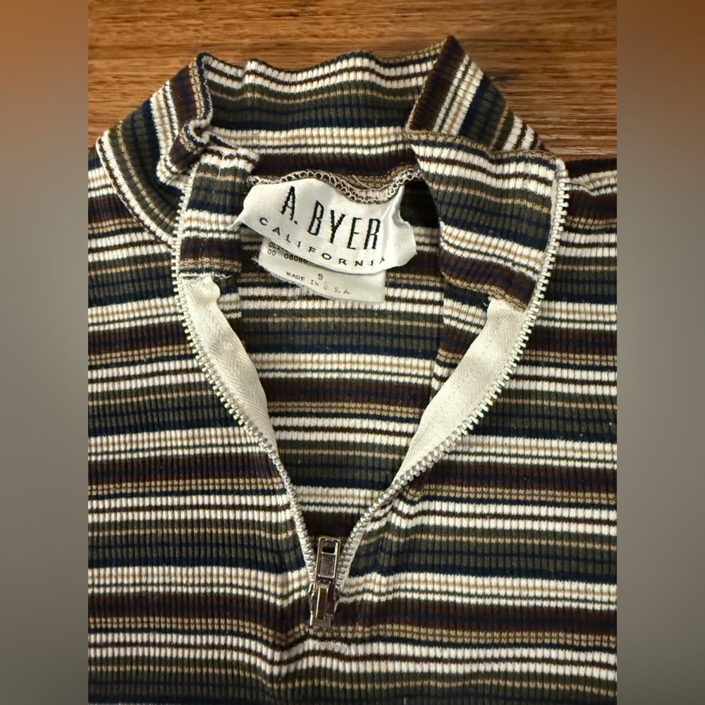 A Byer y2k vintage Striped Ribbed Top